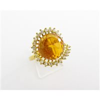 Ring Damiata Gioielli Woman in Yellow Gold Quarzo 2100/102/4-D199 - 2100/102/4-D199